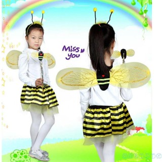  Cht Bộ Đồ Hóa Trang halloween Gồm Chân Váy tutu + Đôi Cánh Ong   Bọ Rùa Cho Bé Gái 