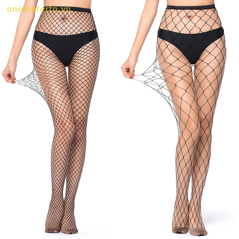 Onemetertn Quần Tất Lưới Dài Lưng Cao Màu Đen Khoét Rỗng Gợi Cảm Chất Lượng Cao vn