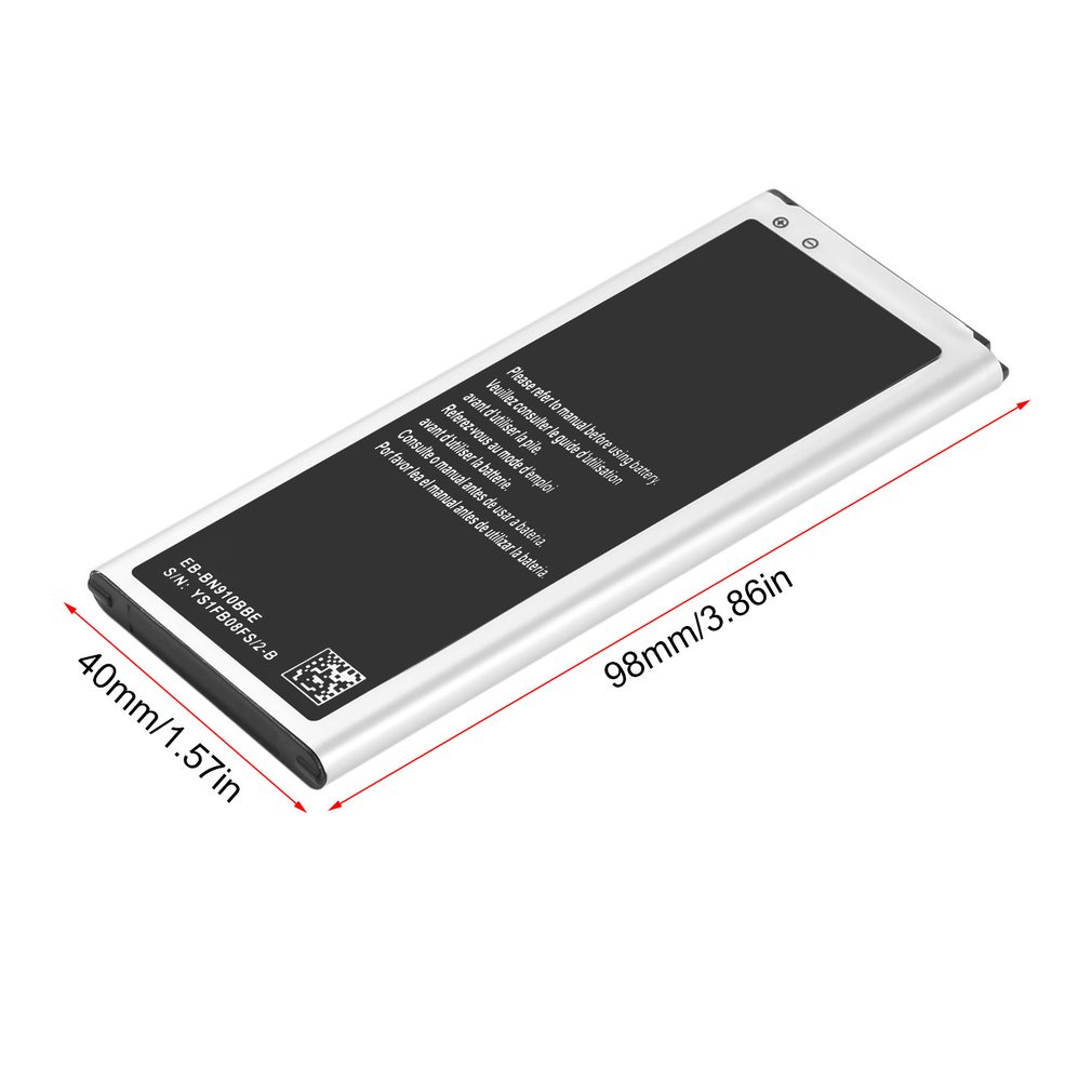 Replacement Battery for Samsung Galaxy Note 4 Rated Capacity 3800mAh 3.85V.