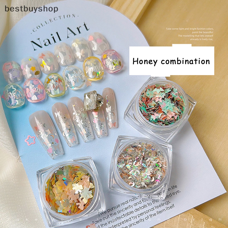 Miếng Dán Trang Trí Móng Tay Lấp Lánh Nhiều Màu Sắc Mới