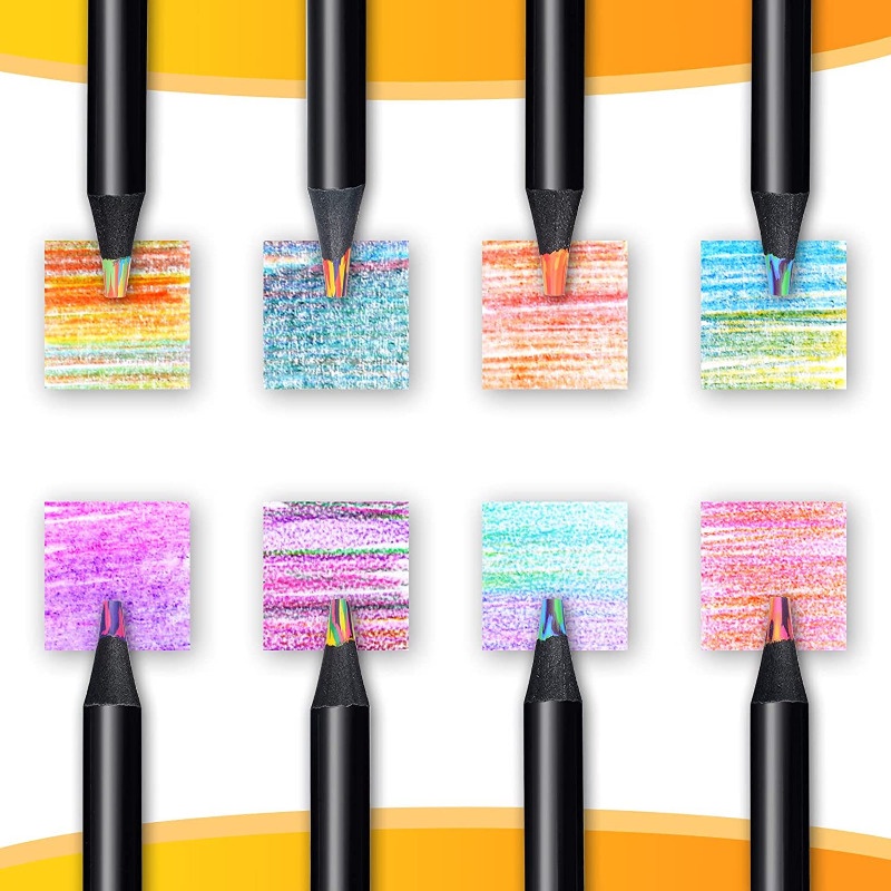 Đen Bút Chì / Bút Chì Ngòi Màu Cầu Vồng Nghệ Thuật diy 7 Màu Dành Cho Học Sinh / Trường Học