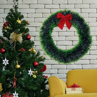 2m Nhân Tạo Giáng Sinh Tinsel Ruy Băng Xmas Cây Treo Pendents Đồ Trang Trí Cây Gậy Xanh Ruy Băng Vòng Hoa Vòng Hoa Trang Trí Tiệc Tại Nhà