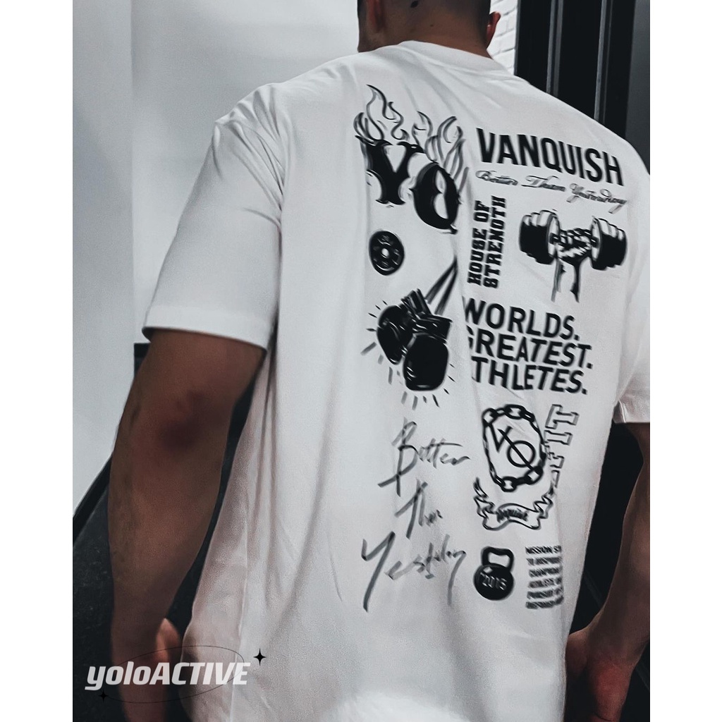Áo Thun cotton Tay Ngắn Cổ Tròn In Chữ vanquish tsp Phong Cách Thể Thao