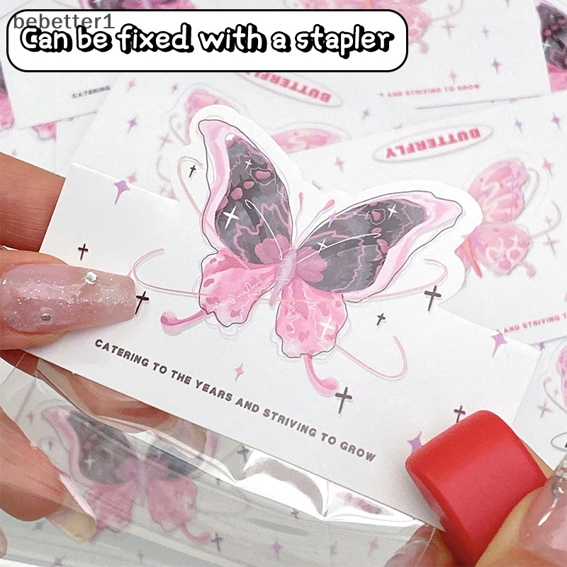 Bebetter1 10 Thẻ Giấy Nghệ Thuật Hình Đầu Bướm diy Dùng Để Trang Trí
