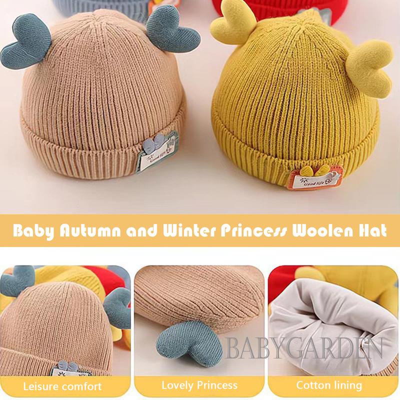 Mũ beanie Dệt Kim Hình Sừng Hươu Cho Bé