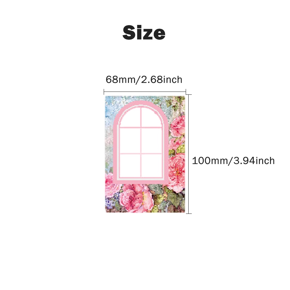 Set 40 Nhãn Dán pet Trong Suốt 4 Phong Cách vintage Trang Trí Sổ Tay diy