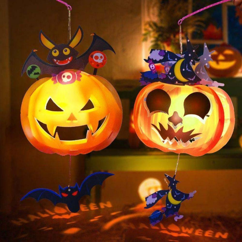 Aubrey Lồng Đèn Hình Bí Ngô halloween Phát Sáng diy