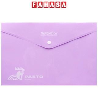 Bìa nút pazto màu pastel a4 flexoffice fo-cbf009 - tím pastel