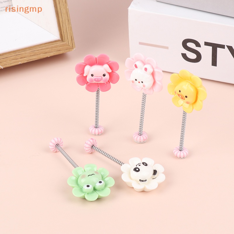 Bộ 5 Bông Hoa Hoạt Hình Lắc Lò Xo Trang Trí Bảng Điều Khiển Xe Hơi
