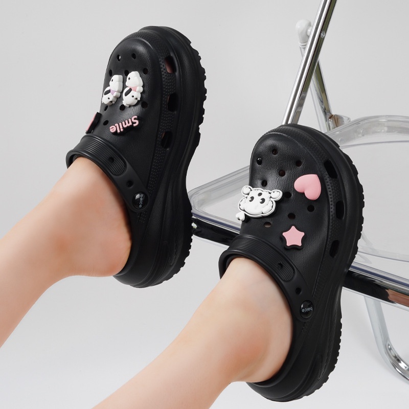 AYUER Puff Cloud 6.5CM Đế dày Thoải mái Hoạt hình ngoài trời Xăng đan đi biển DIY