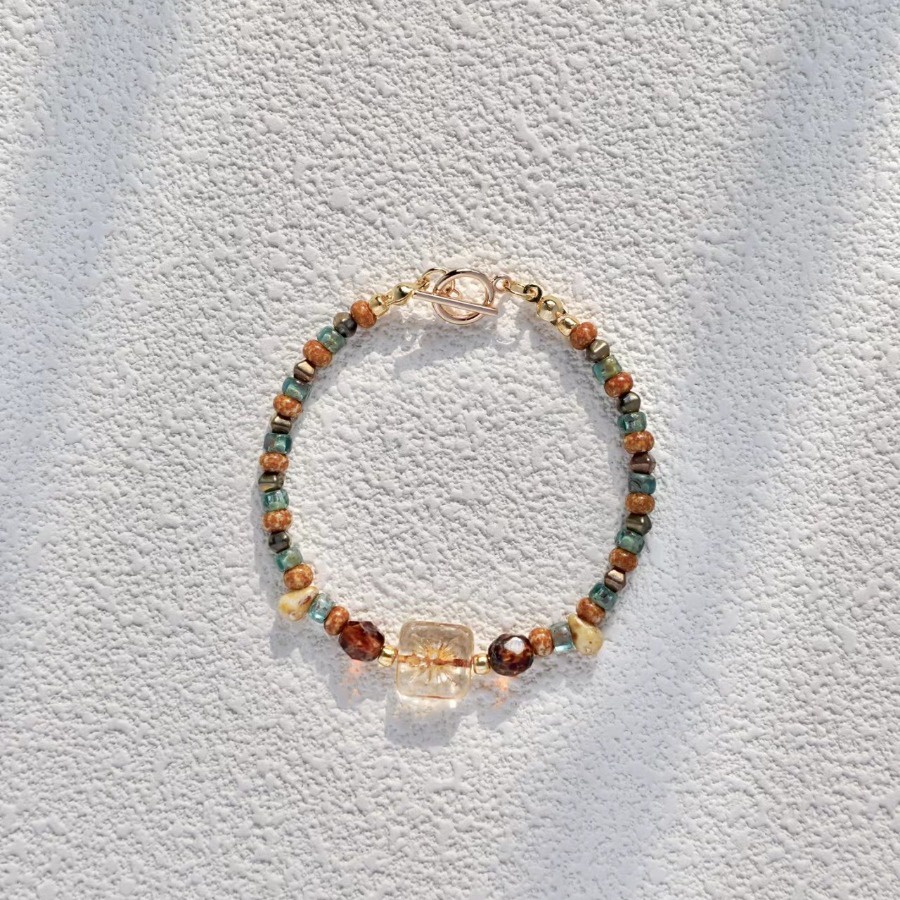 Vòng Tay Hoa dopamine Nhiều Màu Thiết Kế Đơn Giản Phong Cách retro