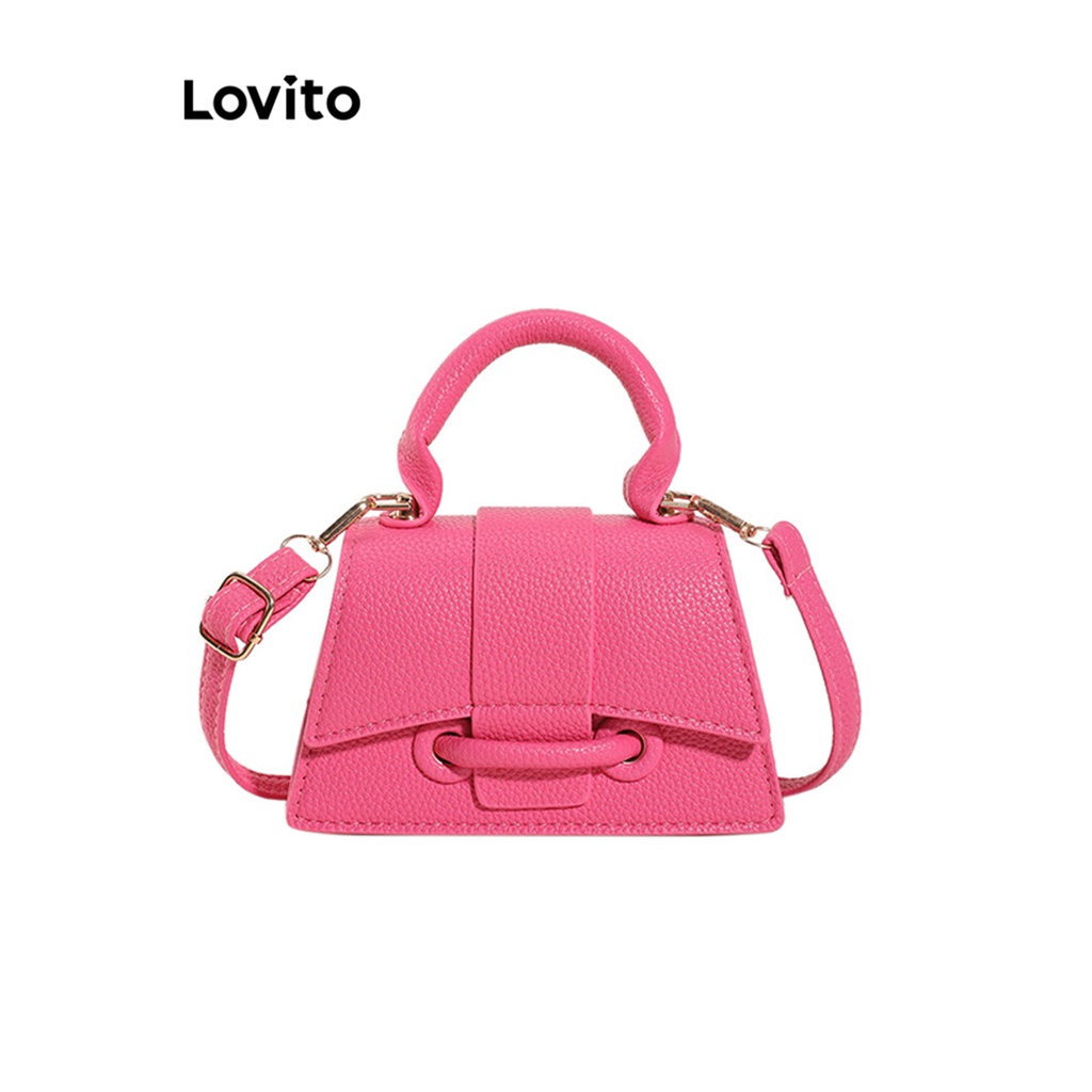 Lovito Túi tote đeo vai cơ bản trơn thể thao cho nữ LNA28323