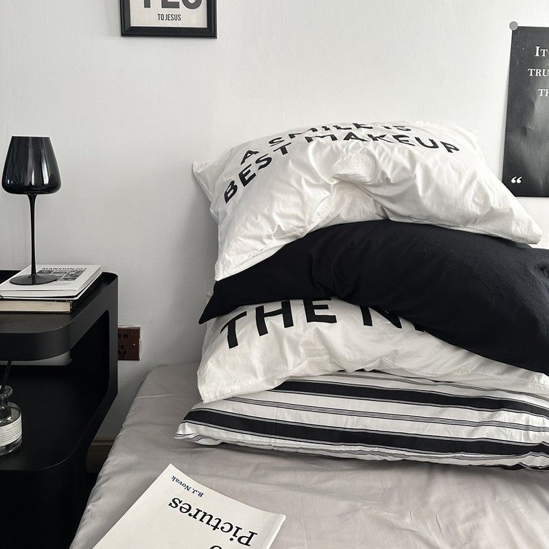 1 Cặp Vỏ Gối cotton 48x74cm Đơn Giản Cho Bé