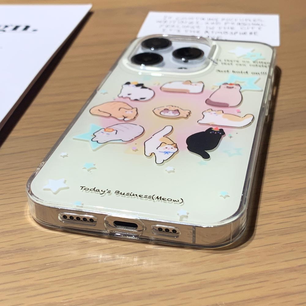 Vỏ Bao Da Điện Thoại Cứng In Hình Mèo Cho iphone 11 12 12pro 12promax 13 13pro 13promax 14 14pro 14promax Ốp