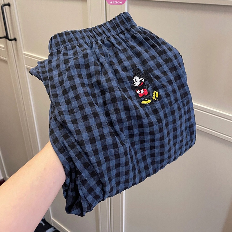 Disney Quần Dài Họa Tiết Chuột Mickey Phong Cách Harajuku Đáng Yêu Dành Cho Nữ