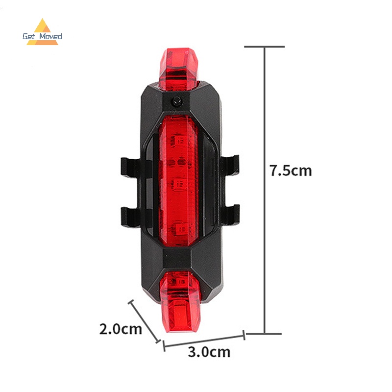 Đèn led Cảnh Báo An Toàn Chống Thấm Nước Sạc usb Cho Xe Đạp Mới