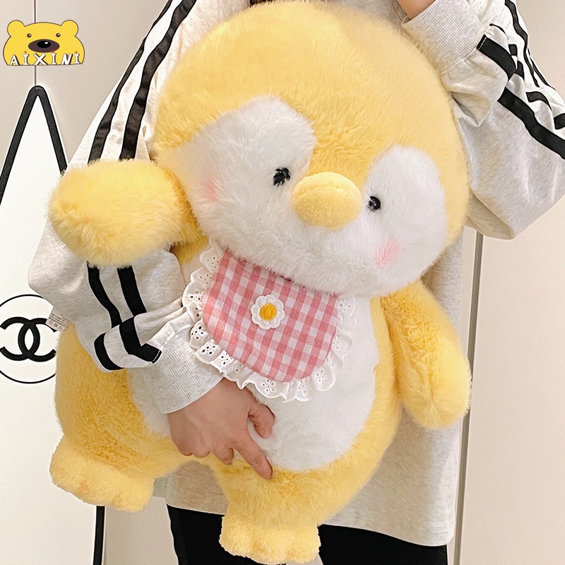 ⚡️Vải Lông Chồn Vàng⚡️Gấu bông chim cánh cụt siêu dễ thương trang trí quà tặng dễ thương - AIXINI