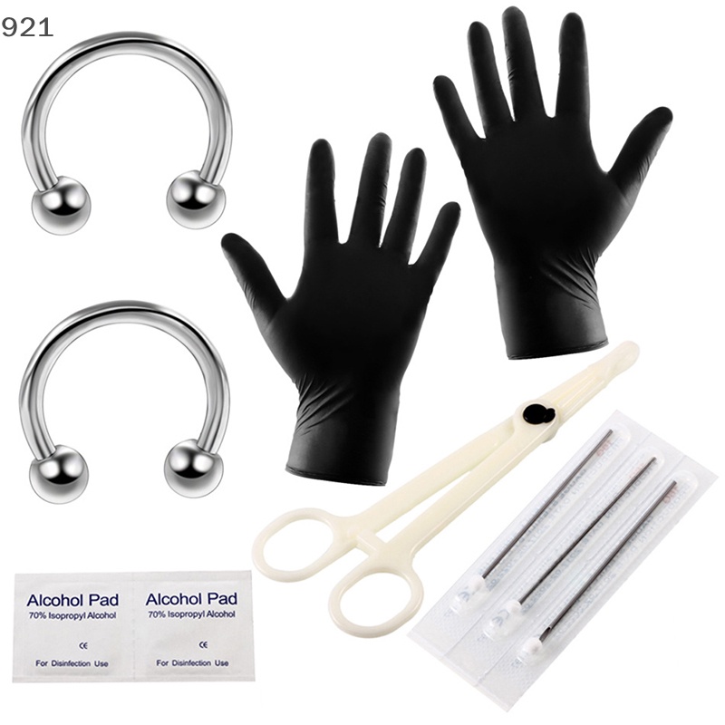 Bộ 10-20 Dụng Cụ Xỏ Khuyên Tai / Mũi / Môi / Lưỡi / Cơ Thể Thương Hiệu Duomiao111