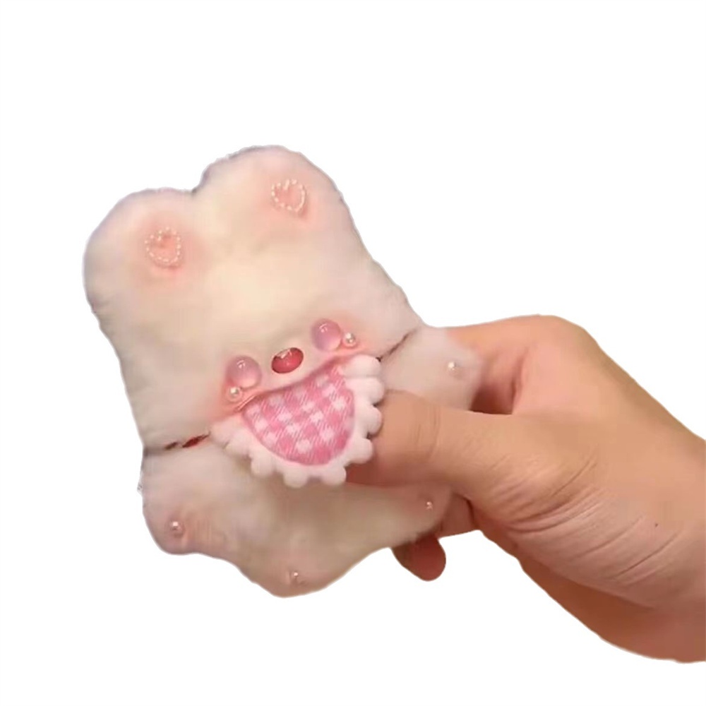 Túi móc khóa thỏ nhồi bông đáng yêu màu trắng hồng đồ chơi dễ thương dành cho cặp đôi flash12_vn