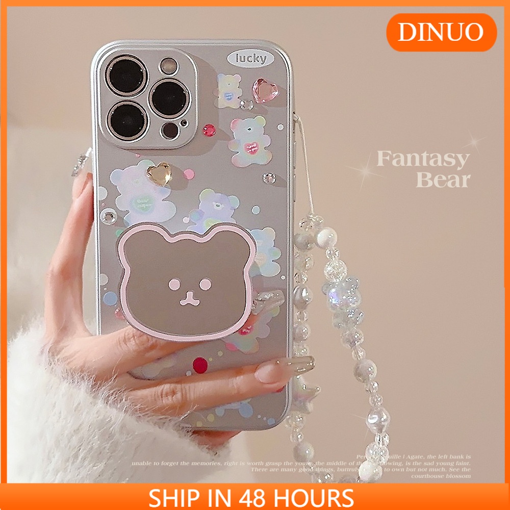 ỐP LƯNG IPHONE Ốp Điện Thoại In Hình Gấu Kẹo Dẻo Lấp Lánh Màu Bạc iphone15 / 14promax / 13 / 12 / 11 / xr / xs / x / xsmax / 7 / 8plus/TX