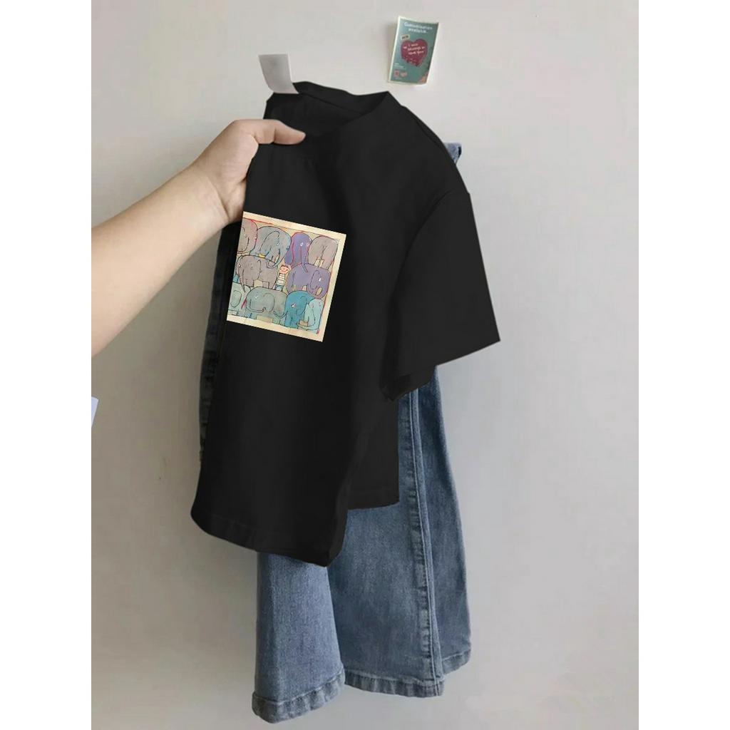 Áo Thun Baby Tee Croptop Tay Ngắn Dáng Ôm Vải Cotton In Họa Tiết Thời Trang Mùa Hè Cho Nữ MA116