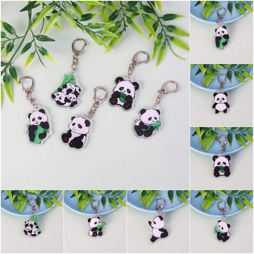 Shanhai Móc Khóa acrylic Hình Gấu Trúc Hoạt Hình Vui Nhộn