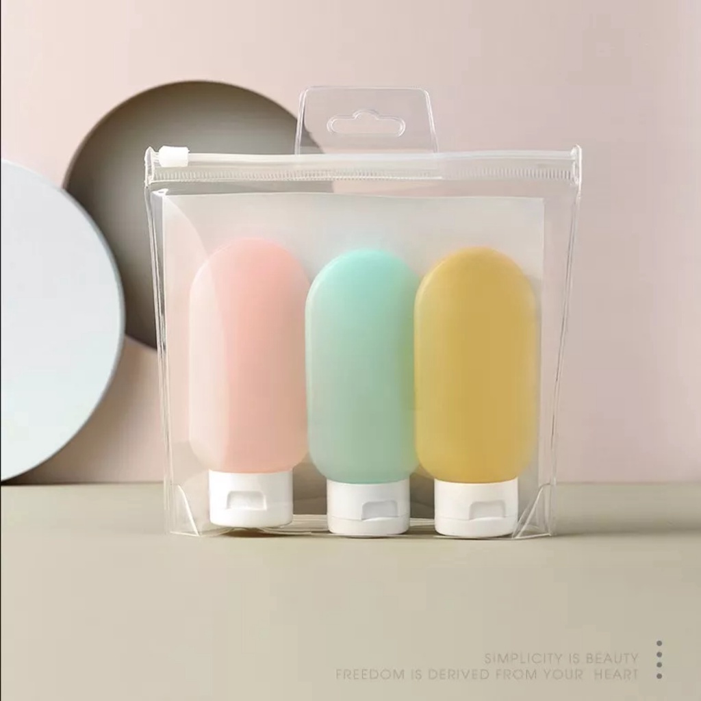 PVN59552 Set 3 Chai Chiết Sữa Tắm Du Lịch Màu Pastel