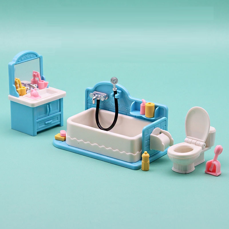 Bộ Mô Hình toilet mini Trang Trí Nhà Cửa