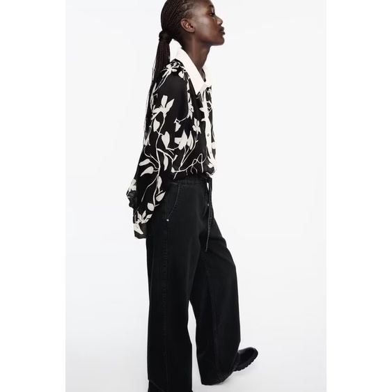 Hàng Mới Về Áo Sơ Mi Dài Tay In Họa Tiết Hoa Phong Cách Âu Mỹ Thời Trang Mùa Thu 2023 w025 9857