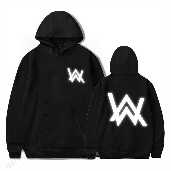áo hoodie alan walker phản quang + Tặng kèm 1 áo thun