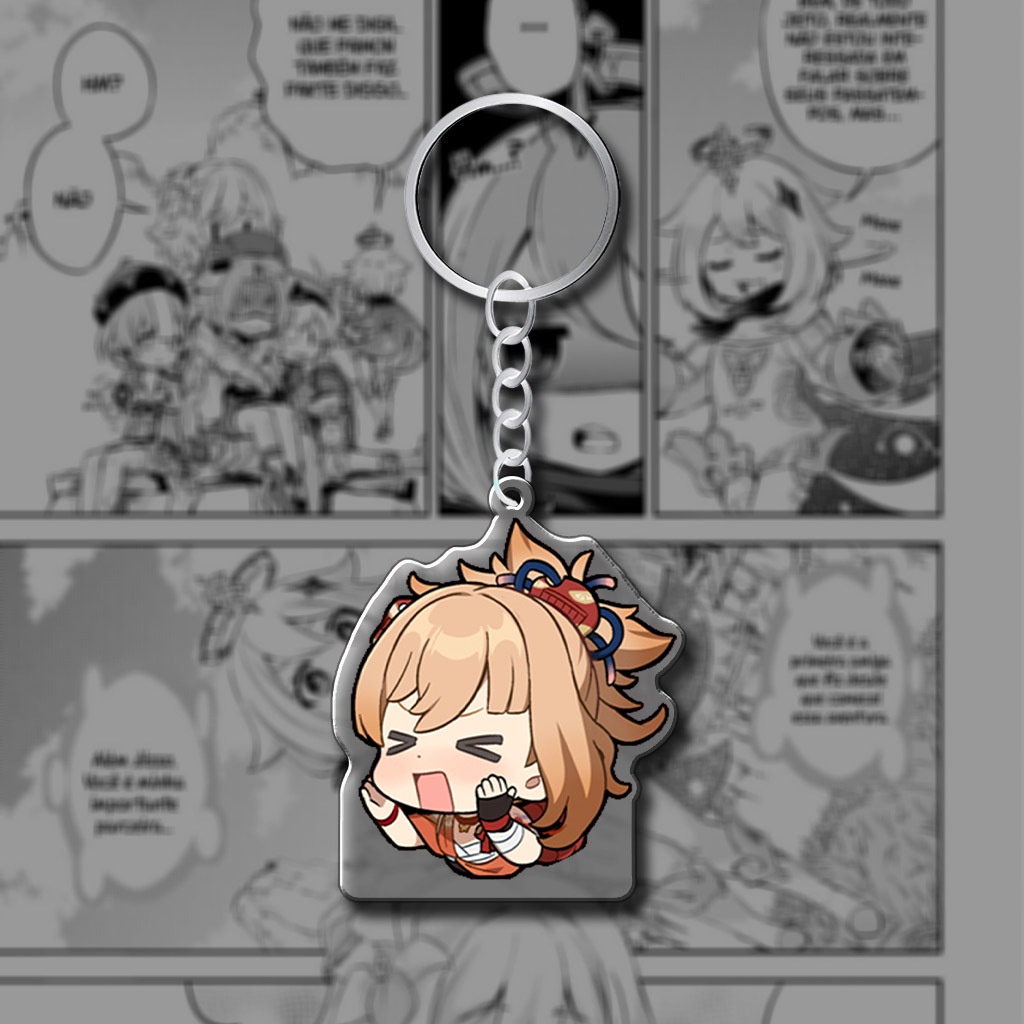 Móc khóa anime yoimiya Genshin impact mica in hình nhân vật trang trí túi xách balo làm quà