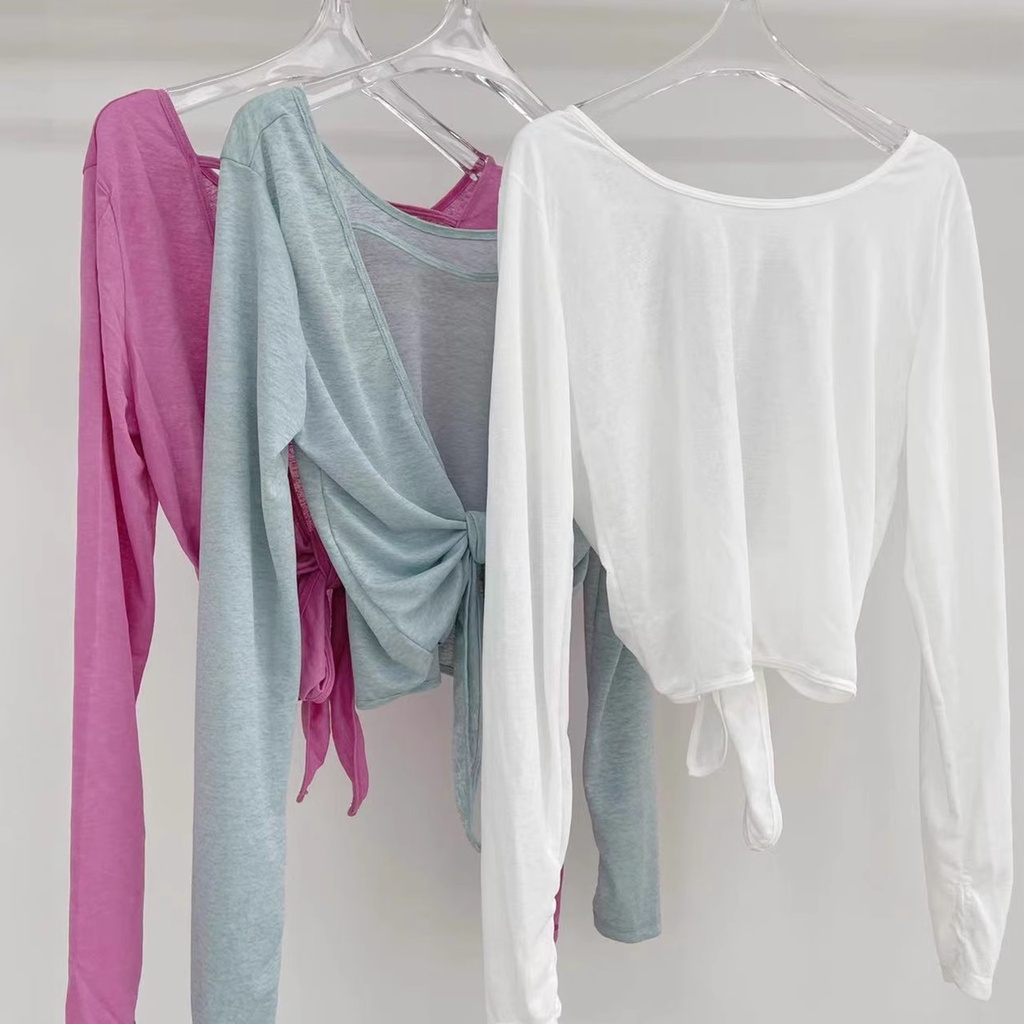 Áo Thun Thể Thao Tay Dài Nhuộm Màu Nhanh Khô Thời Trang Cho Nữ