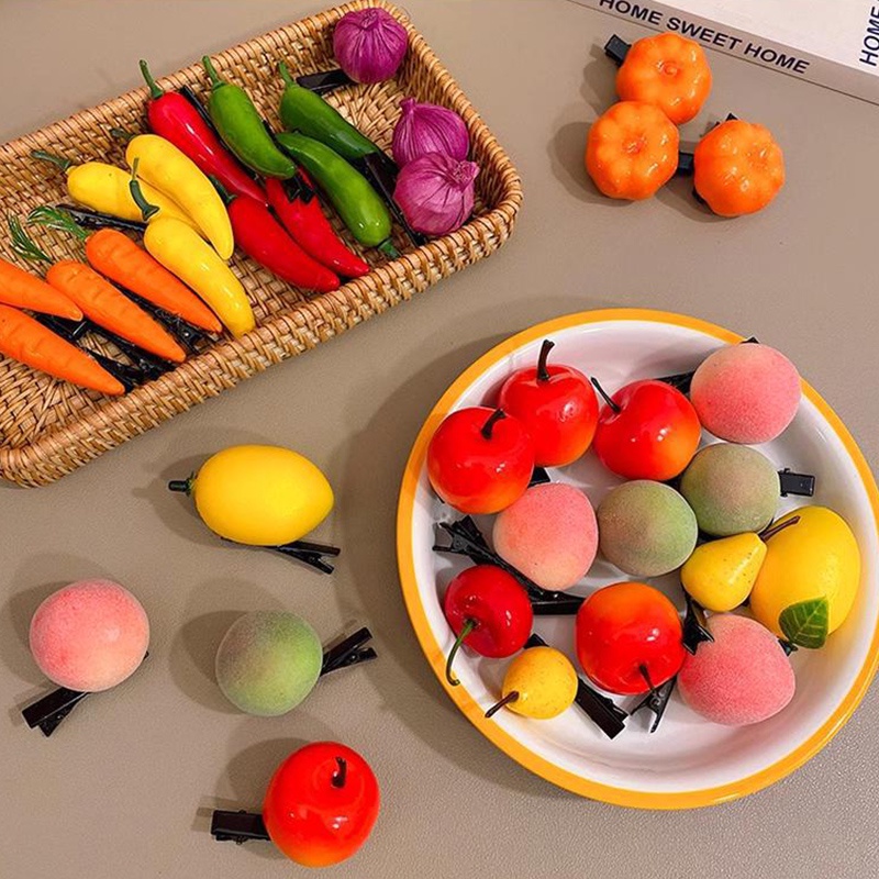 Kẹp Tóc Hình Rau Củ Quả Dễ Thương Xinh Xắn