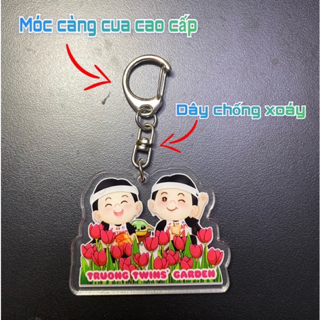 Móc khoá chibi Trương Twins. Thảo My Thảo Vy