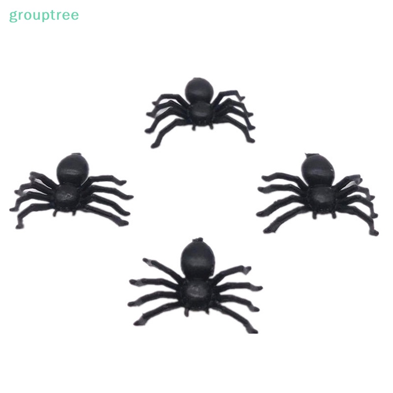 Set 50 Nhện Nhựa Đen Trang Trí halloween