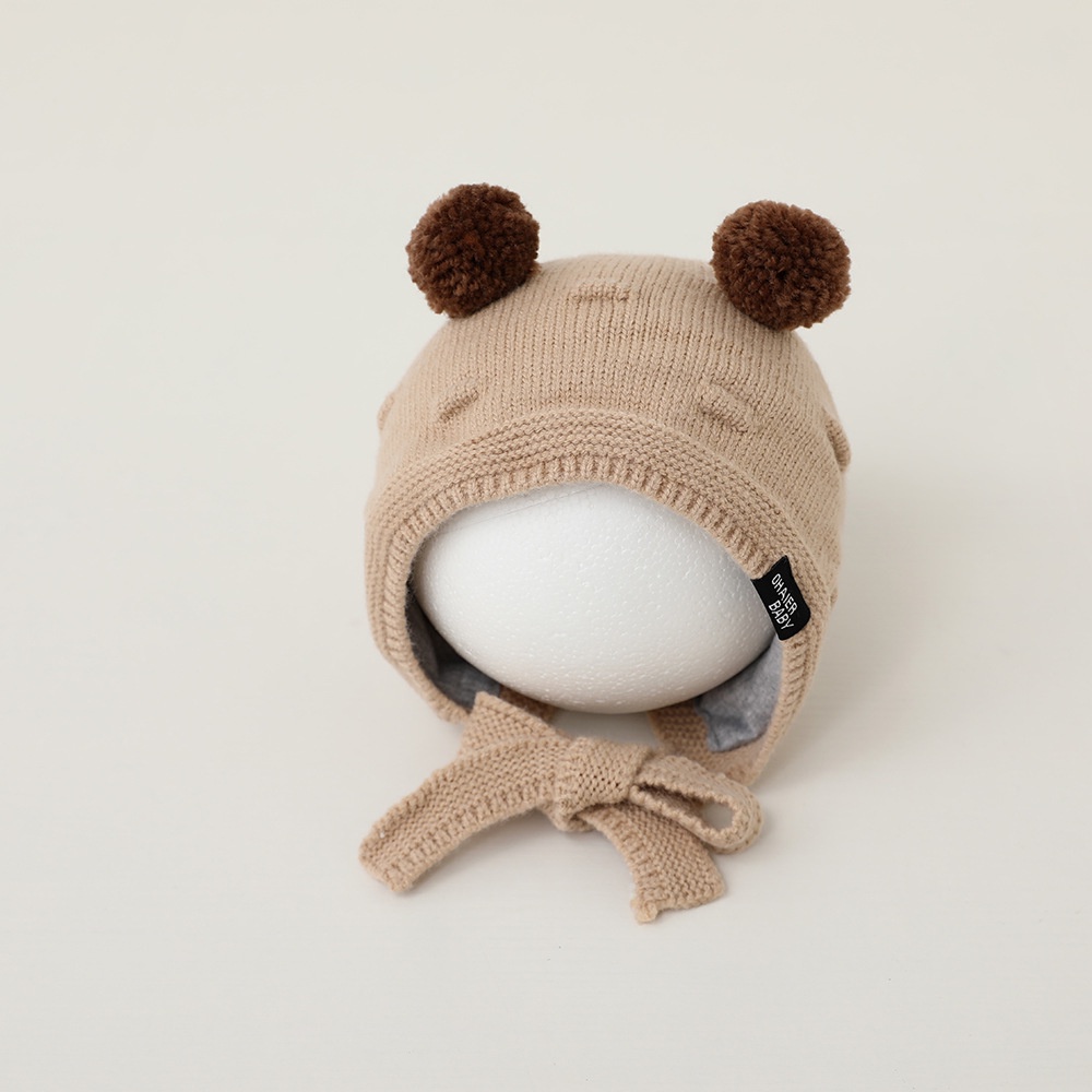 Mũ Trùm Tai Giữ Ấm Thời Trang Thu Đông Cho Bé