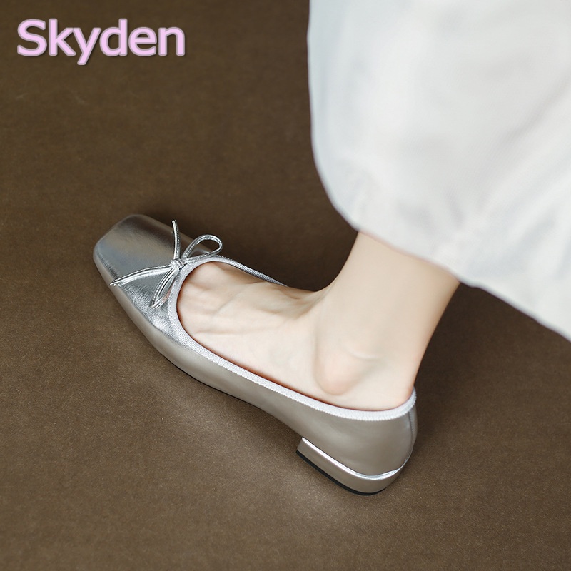 Skyden dép nữ giày búp bê giày nữ Giày thể thao nữ giày sneaker nữ Đế linh hoạt Siêu nhẹ Kiểu dáng độc đáo Thanh lịch B95F01B 40Z231007