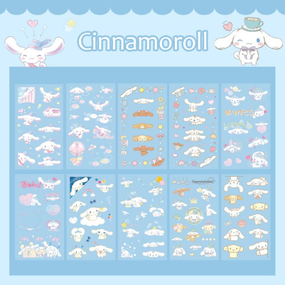 Set 10 Sticker Dán pvc Chống Thấm Nước Họa Tiết Hoạt Hình lotso guka kuromi kuromi Dễ Thương diy