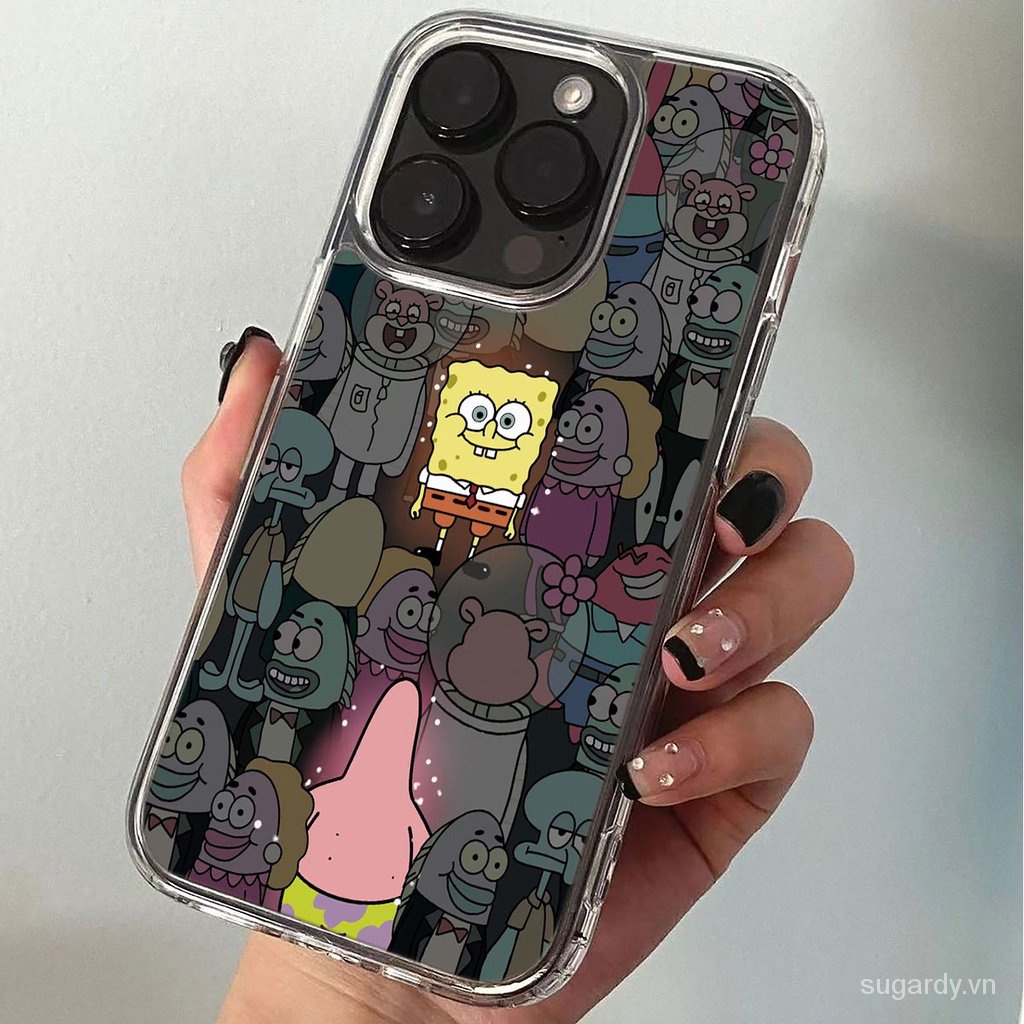 Dễ Thương Ốp Điện Thoại Hình Spongebob Vui Nhộn Cho iphone 15pro 15promax 14promax 13promax 11promax 15 14 13 12 11 pro max xr x xsmax 7 8 plus