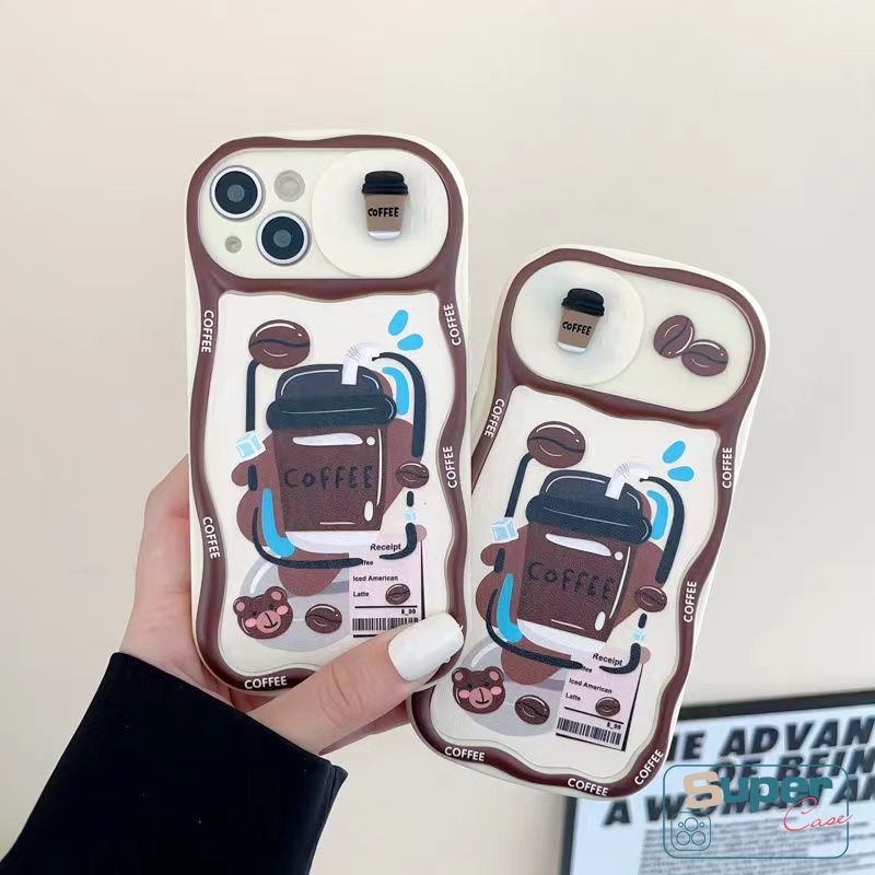 Ốp Điện Thoại Dẻo Hình Gấu / Đậu Cà Phê 3d Dễ Thương Cho iphone xr 11 14 12 13 11 pro max 7 8 6 6s plus x xs max