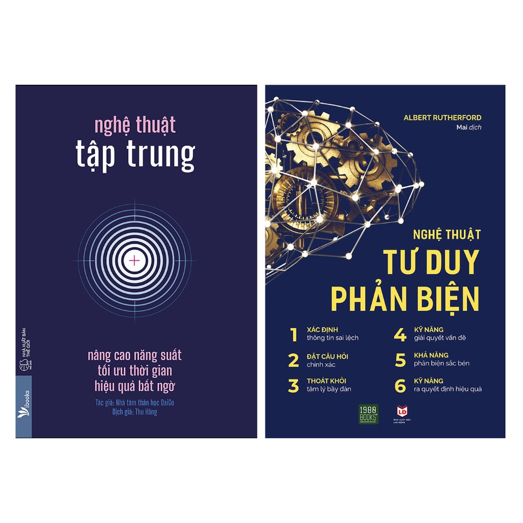 Lẻ/Combo 3 Sách Rèn Luyện Tư Duy Nghệ Thuật Tư Duy Phản Biện + Nghệ Thuật Tập Trung + Nghệ Thuật Tư Duy Chiến Lược