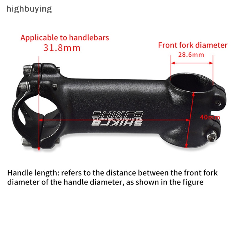 Trục Ghi Đông Xe Đạp Leo Núi Siêu Nhẹ 31.8mm 7 Độ 45 55 65 70 80 90 100 110mm Mới