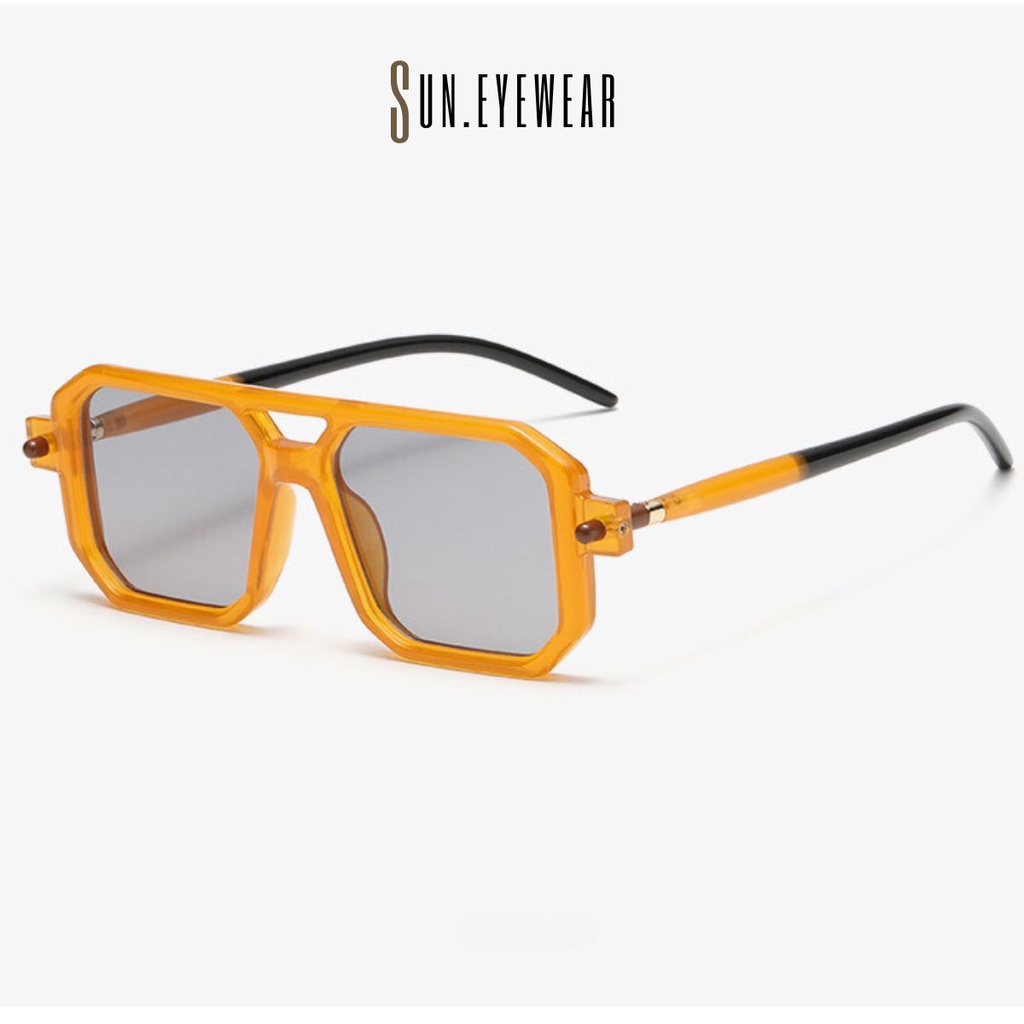 Kính mát thời trang Kuboraum cao cấp, mắt kính nam nữ gọng vuông kiểu dáng trẻ trung - Sun Eyewear