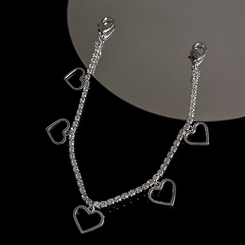 1 Dây Chuyền Mặt Hình Trái Tim Đôi Giày Thể Thao Thời Trang Cho Nam Và Nữ