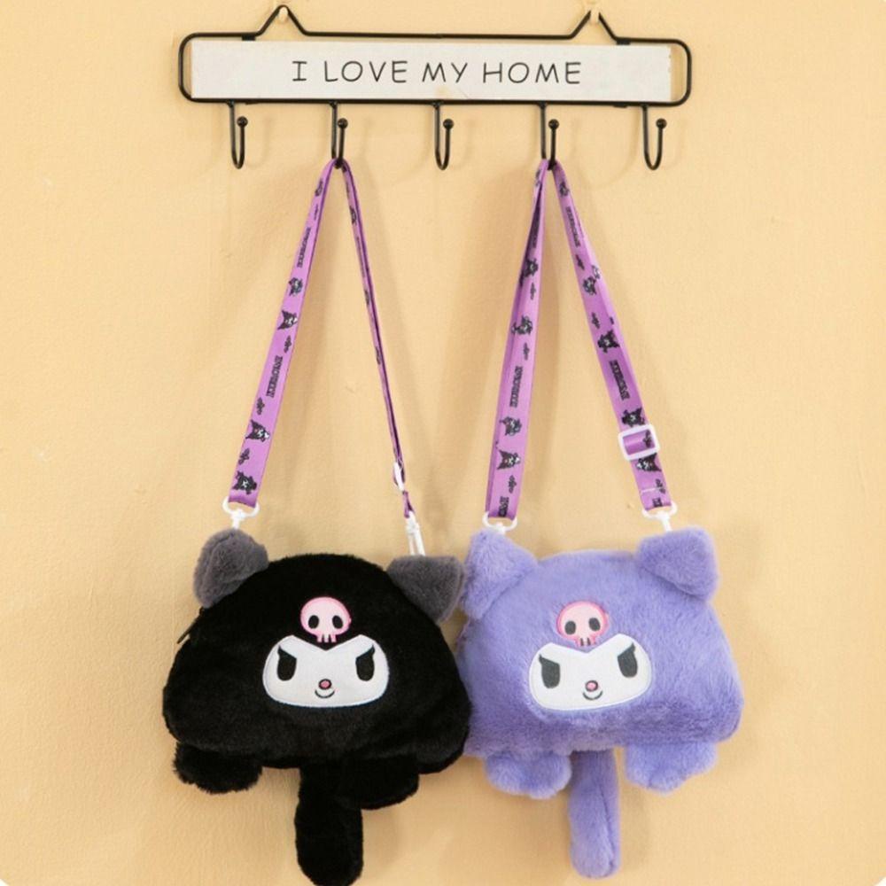 Shanhai kuromi Túi Đeo Chéo Hình Thú Nhồi Bông Hoạt Hình Dễ Thương