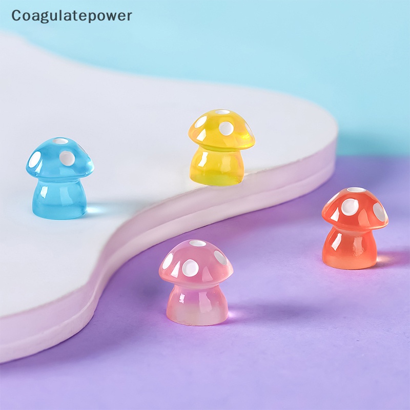 Bộ 10 Tượng Nấm Phát Sáng Nhiều Màu Trang Trí Sân Vườn