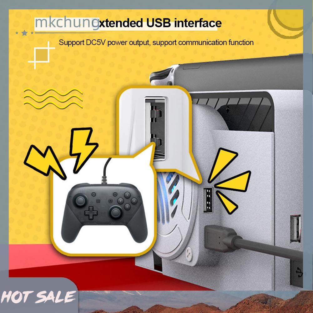 Đế Sạc Tản Nhiệt Kèm Đèn Cho Máy Chơi Game nintendo switch oled