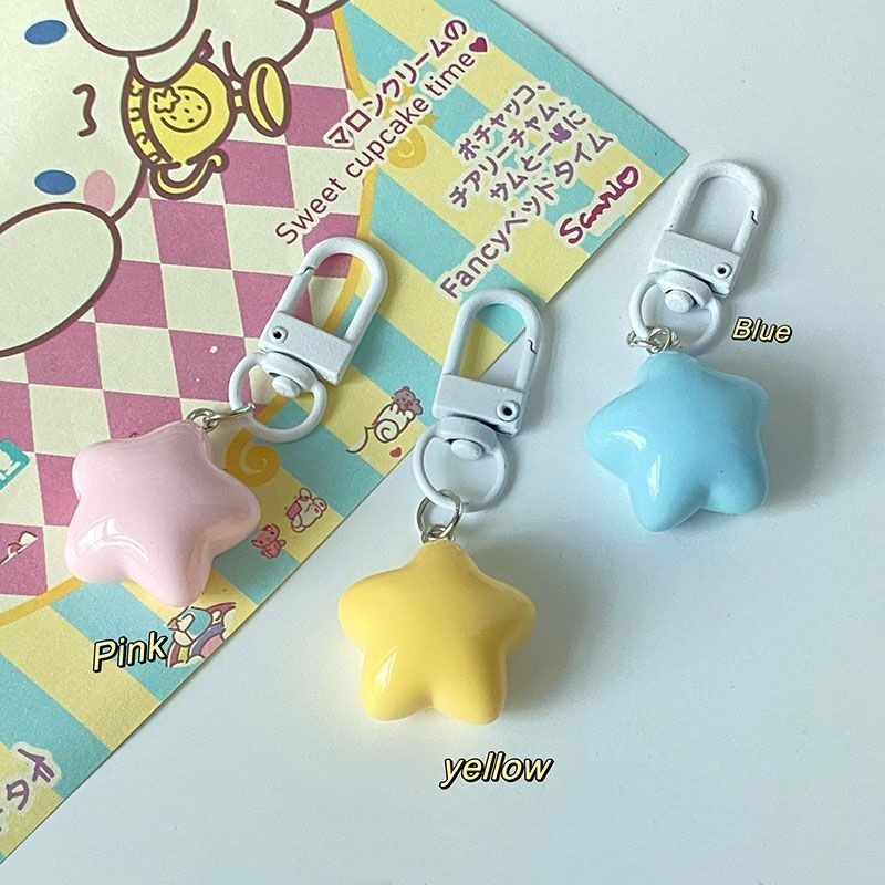 Móc Chìa Khóa Hình Ngôi Sao Năm Cánh Màu Kẹo Ngọt Sáng Tạo