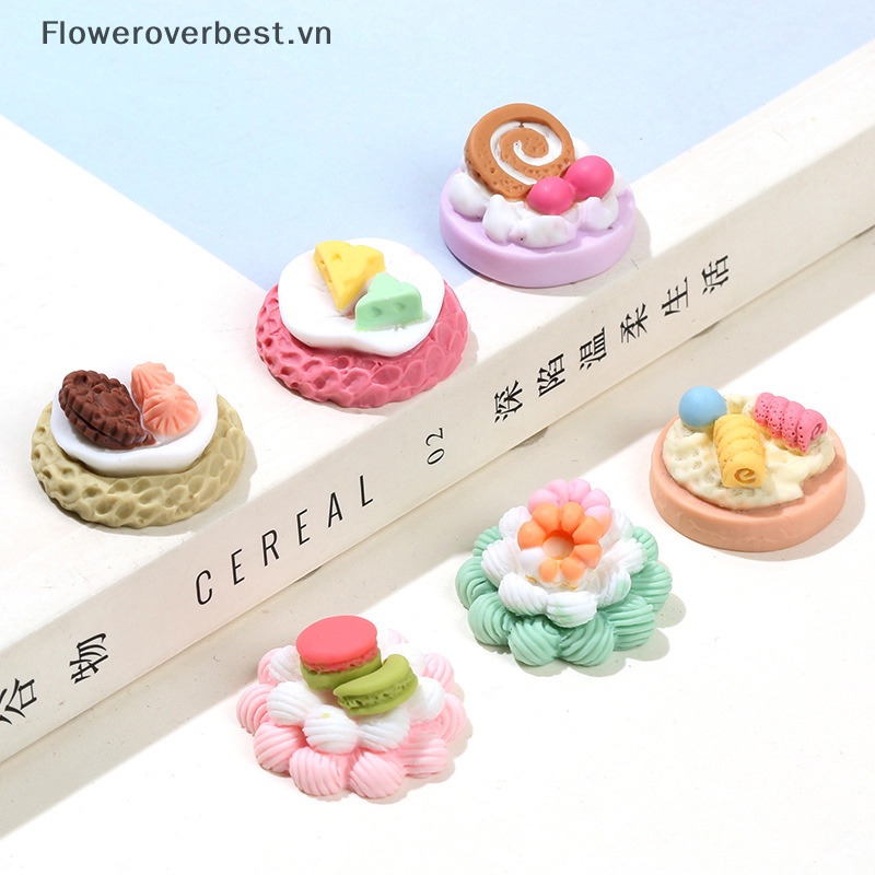 Set 5 Mô Hình Bánh Ngọt / Món Tráng Miệng Trang Trí Nhà Búp Bê