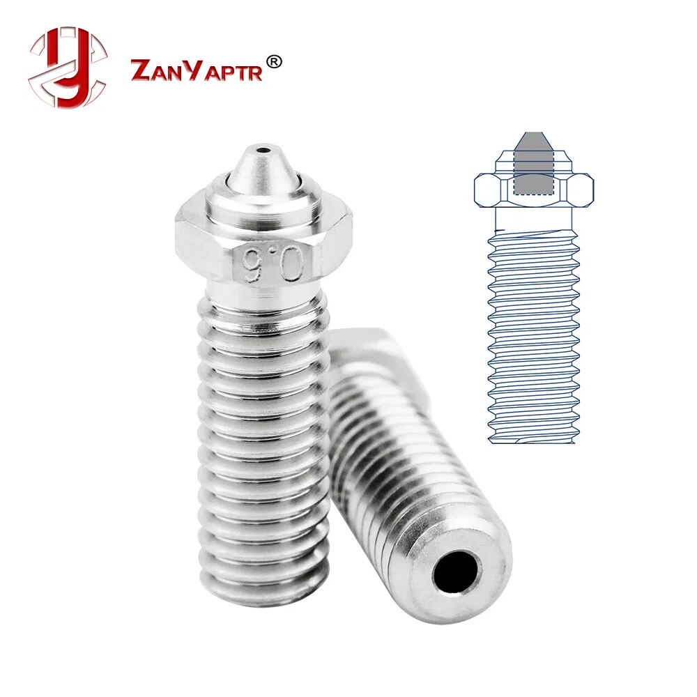 Vòi Phun Nước 0.4 / 0.6 / 0.8mm Chất Lượng Cao Cho Máy In 3d°Vòi Phun Chuyên Dụng Cho Máy In 3d sidewinder x1 & x2